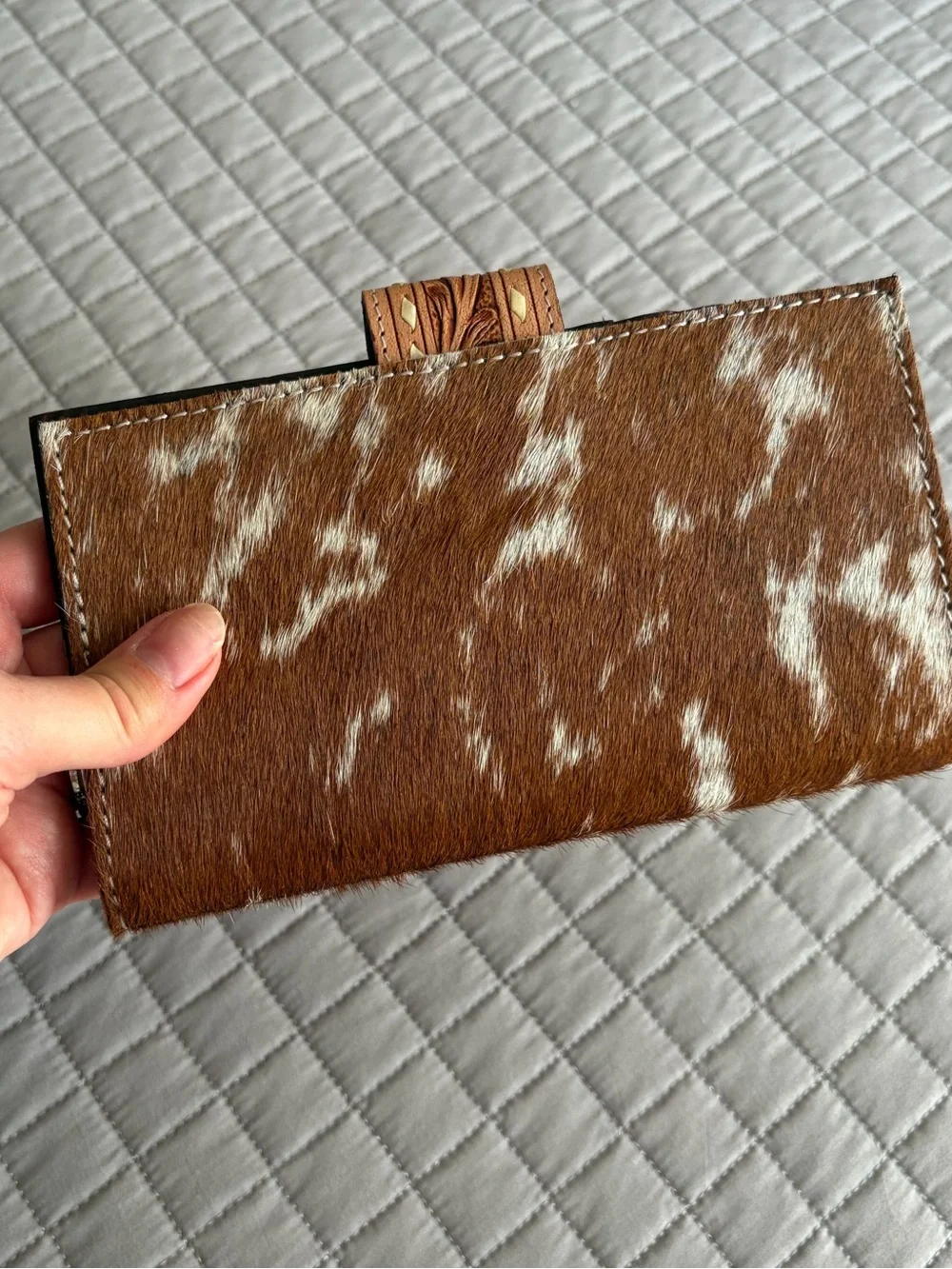 Mesa Genuine Tooled Leather and Cowhide Wallet